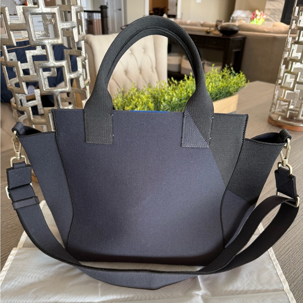 Rothy’s ‘The Handbag’ Classic Structured Purse Navy Black - Premium Designer